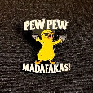 This duck is on the edge | Enamel pin or magnet takes silly to a new level